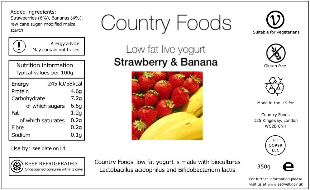 A sample food label from the United Kingdom's Food Standards Agency. Copyright: Food Standards Agency (UK)