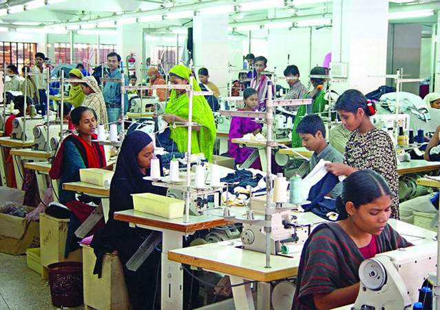 A view of the busy factory floor at the Currimbhoy family's growing garments business. Photo: Zafar Currimbhoy