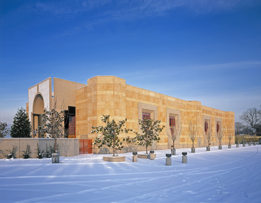 A winter view of the Ismaili Centre, Vancouver from the south-west. Photo: Gary Otte