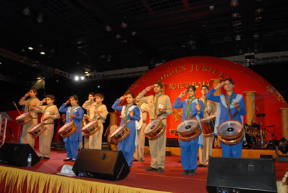 Drummers of UAE Aga Khan Scouts and Guides. Photo: Ally`s studio on wheels 