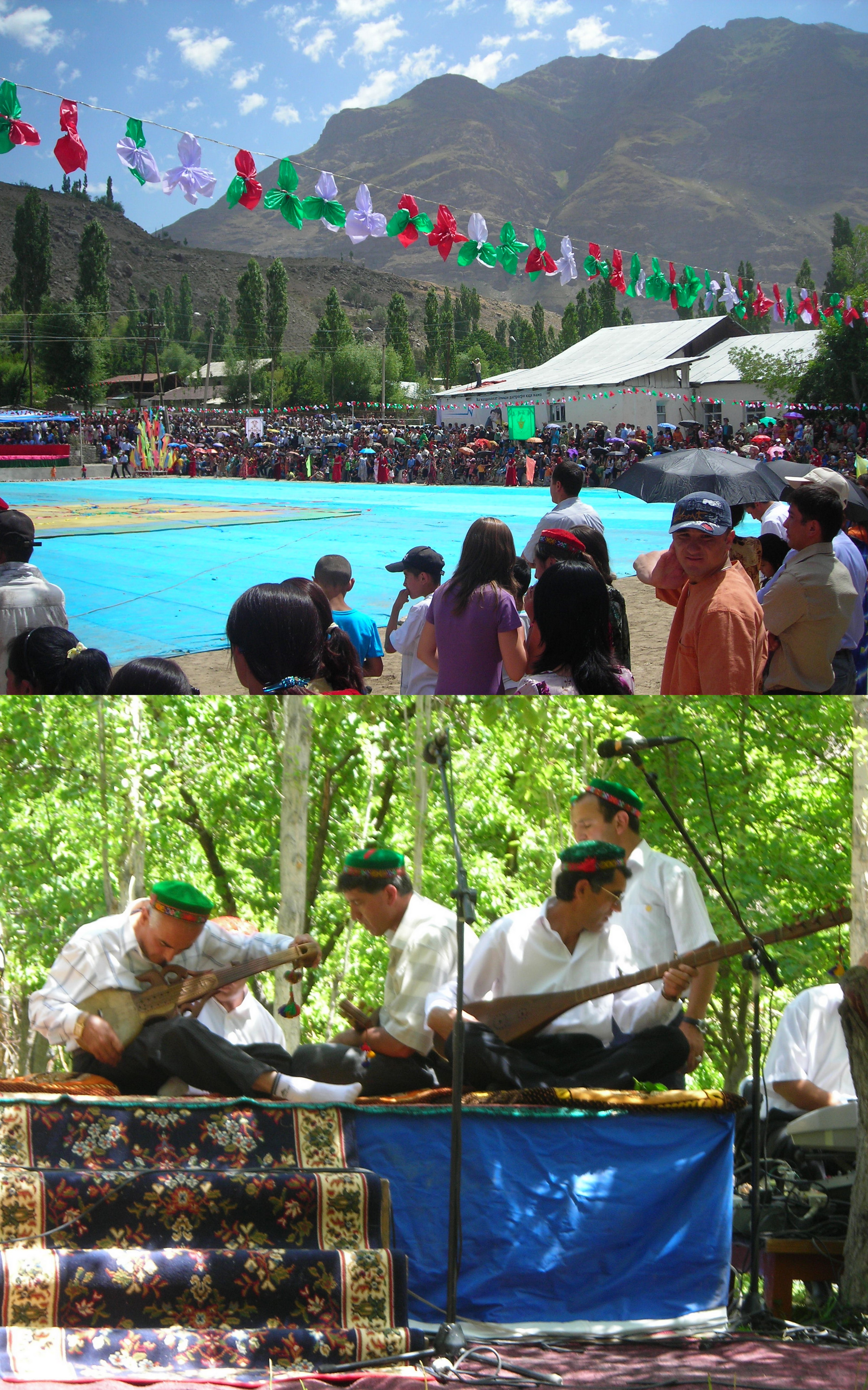 Imamat Day celebrations on 11 July 2009 included a concert featuring traditional Pamiri music. Photo: Janet Southern