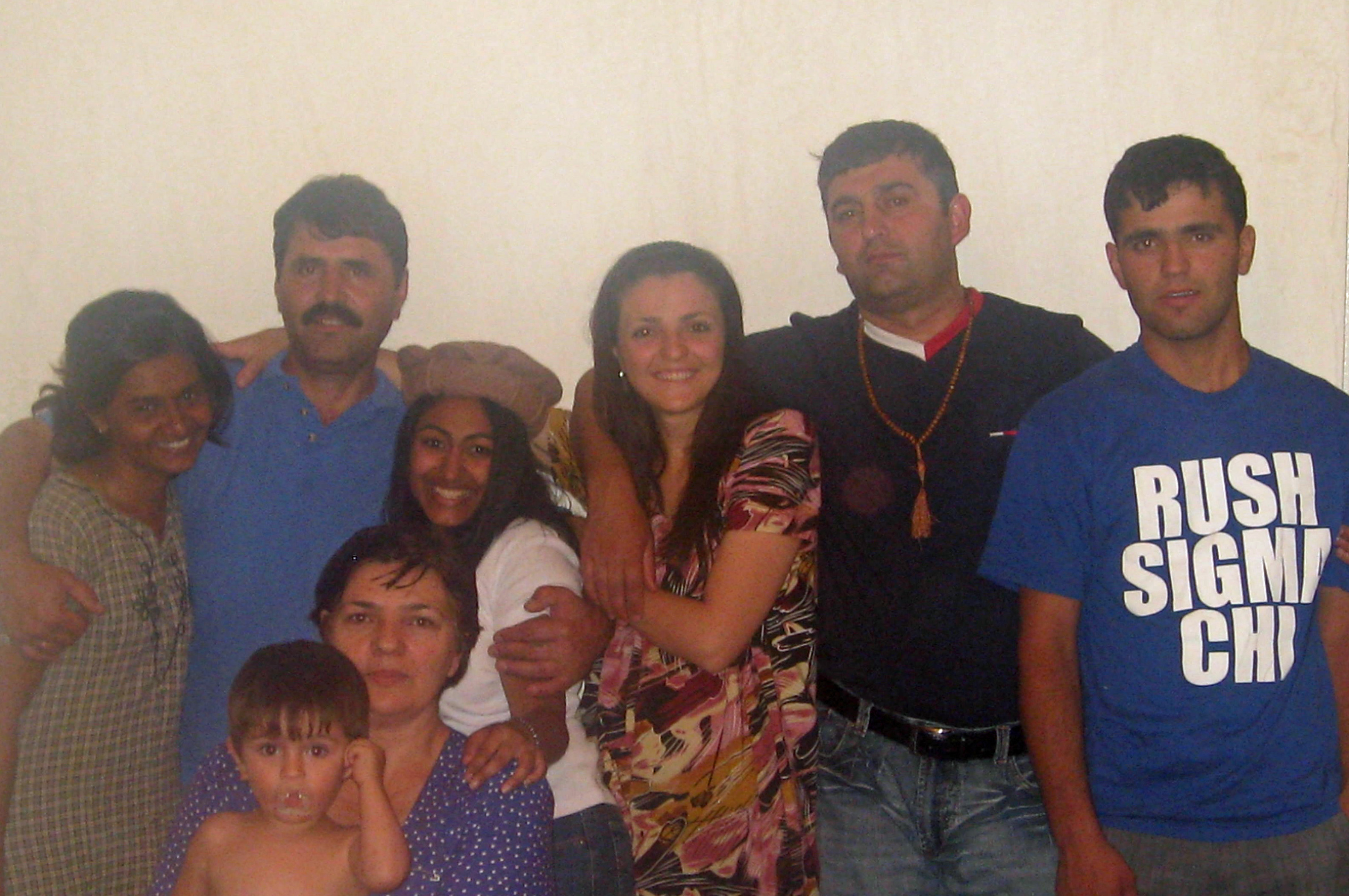 FOCUS interns Nazia Gahdia and Safiyya Devraj with the interns' host family, the Mavjudalievs. Photo: Janet Southern