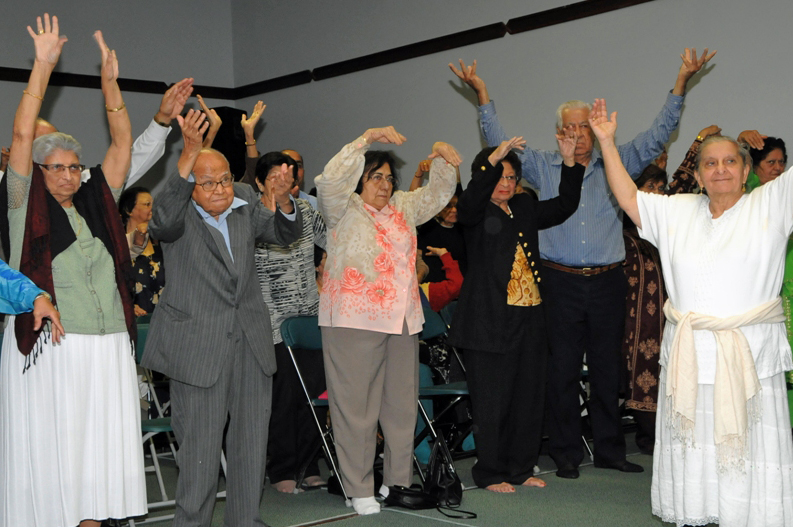 Ismaili Seniors from the Don Mills area take part in an exercise programme at a local Jamatkhana. Photo: Moez Visram