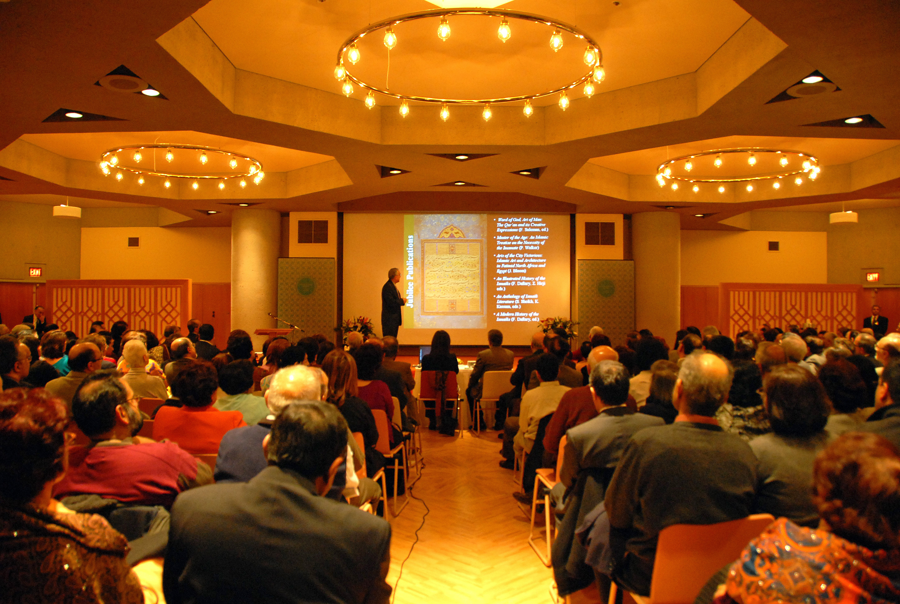 The Ismaili Centre, Burnaby is a focal point for many events, including this book launch held in the Social Hall. Photo: Courtesy of the Ismaili Council for Canada