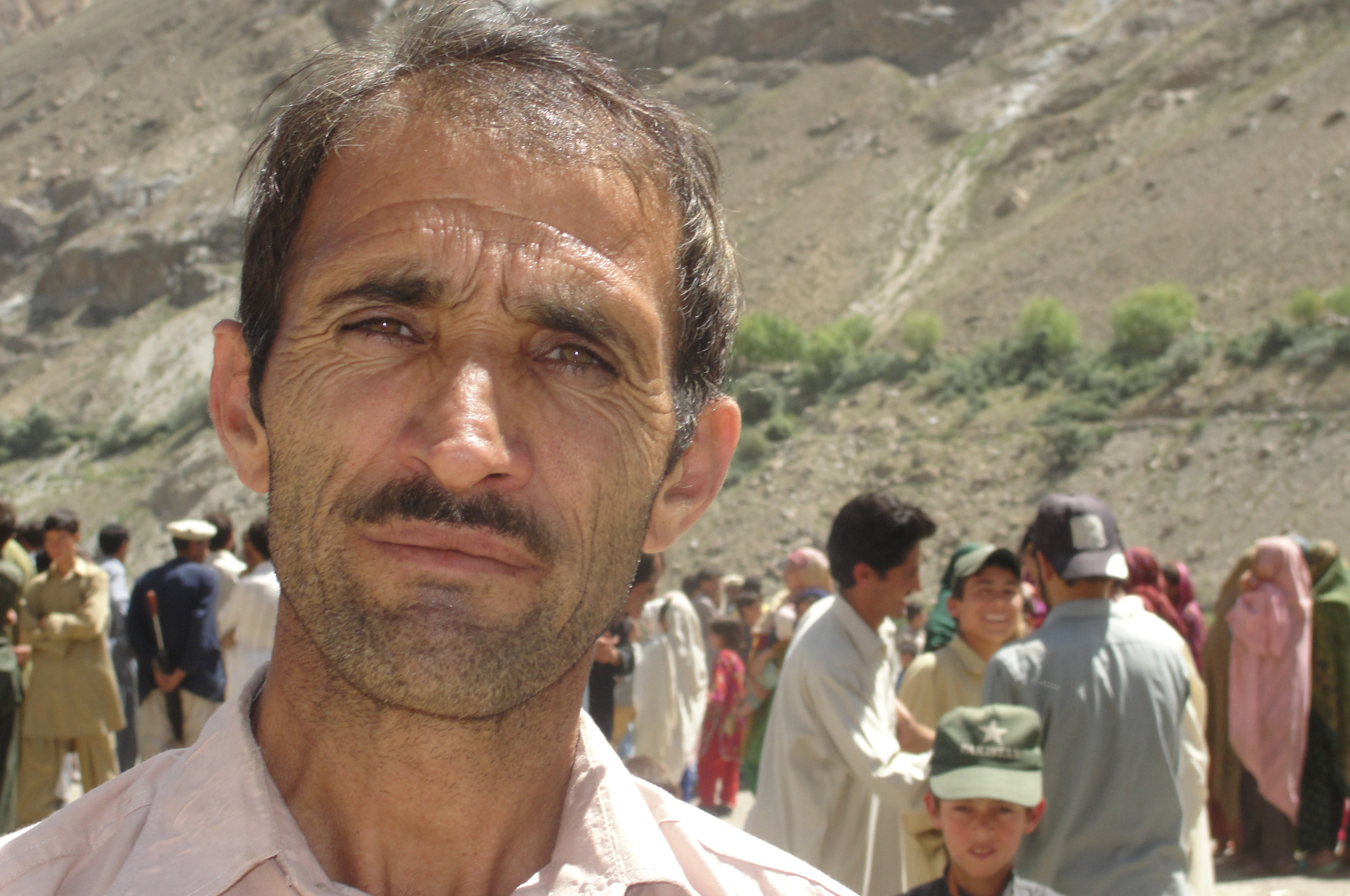 Rehman Dost Khan is lucky to be alive. He and his family had narrowly escaped catastrophe by abandoning their flooding house at night. Photo: Courtesy of the Ismaili Council for Pakistan