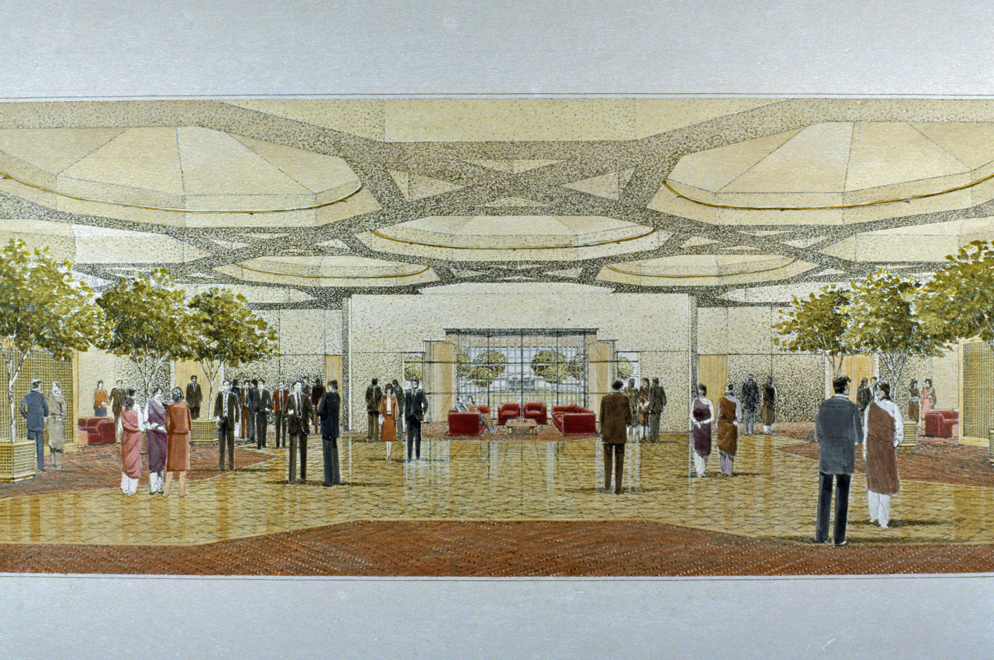 A conceptual rendering of the social hall of the Ismaili Centre, Burnaby. Photo: Courtesy of the Ismaili Council for Canada