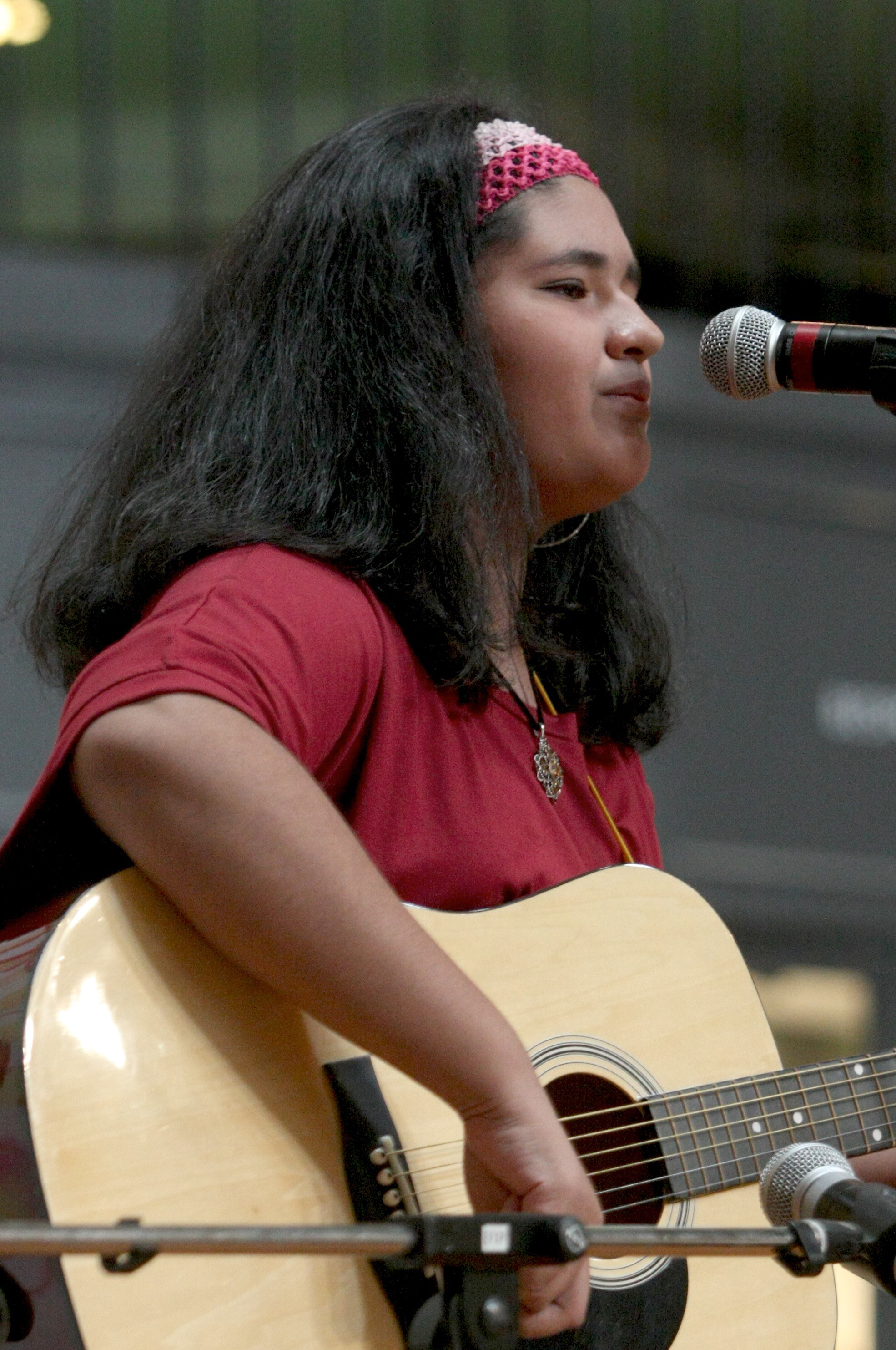 Shirin Keshvani performs in Okto's One Minute of Fame 2009, a talent show broadcast on Singapore television. Photo: Courtesy of Shirin Keshvani