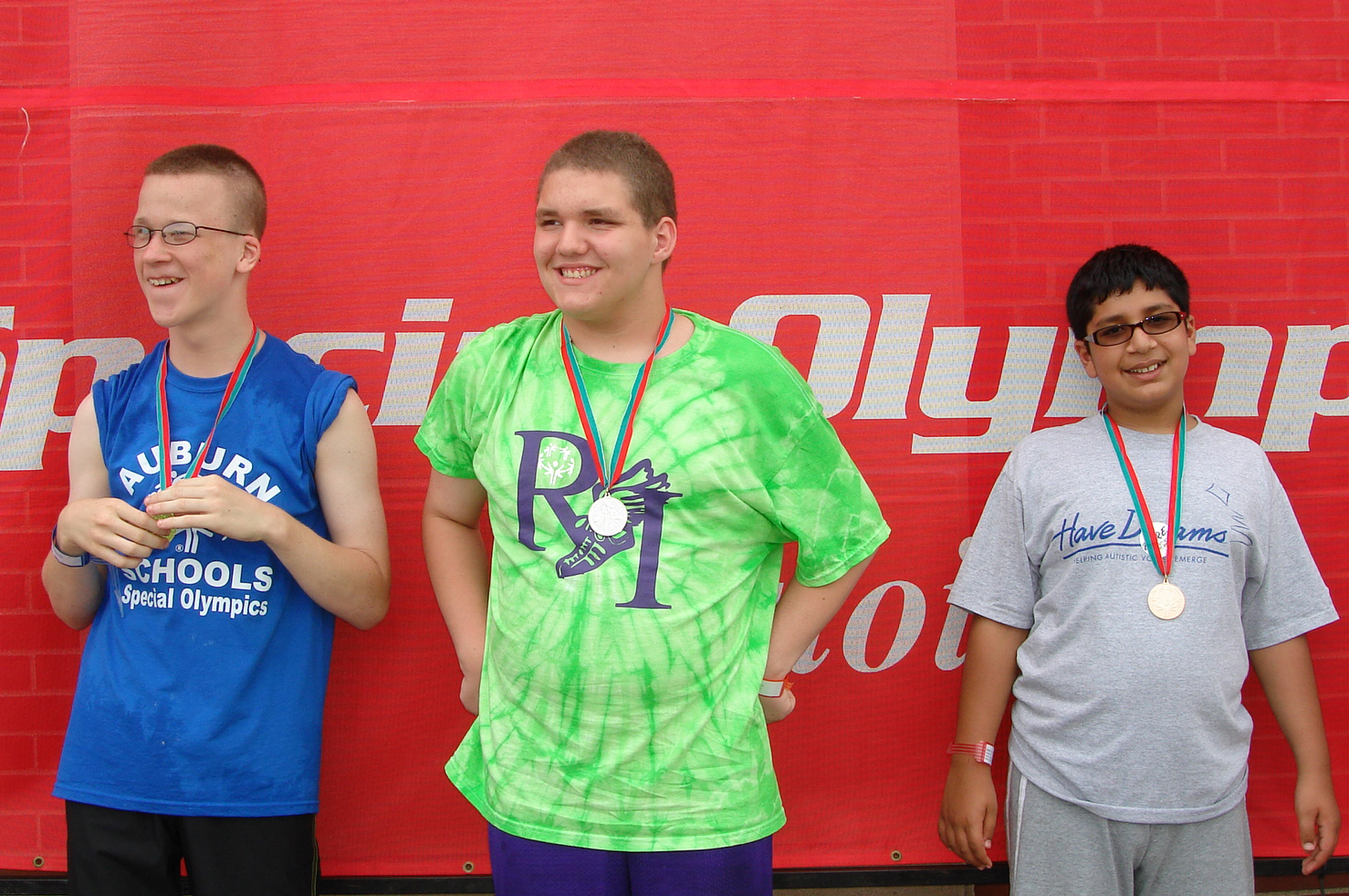 Asad Jiwani with other medal winners at the 2010 Illinois State Special Olympics. Photo: Samina Jiwani