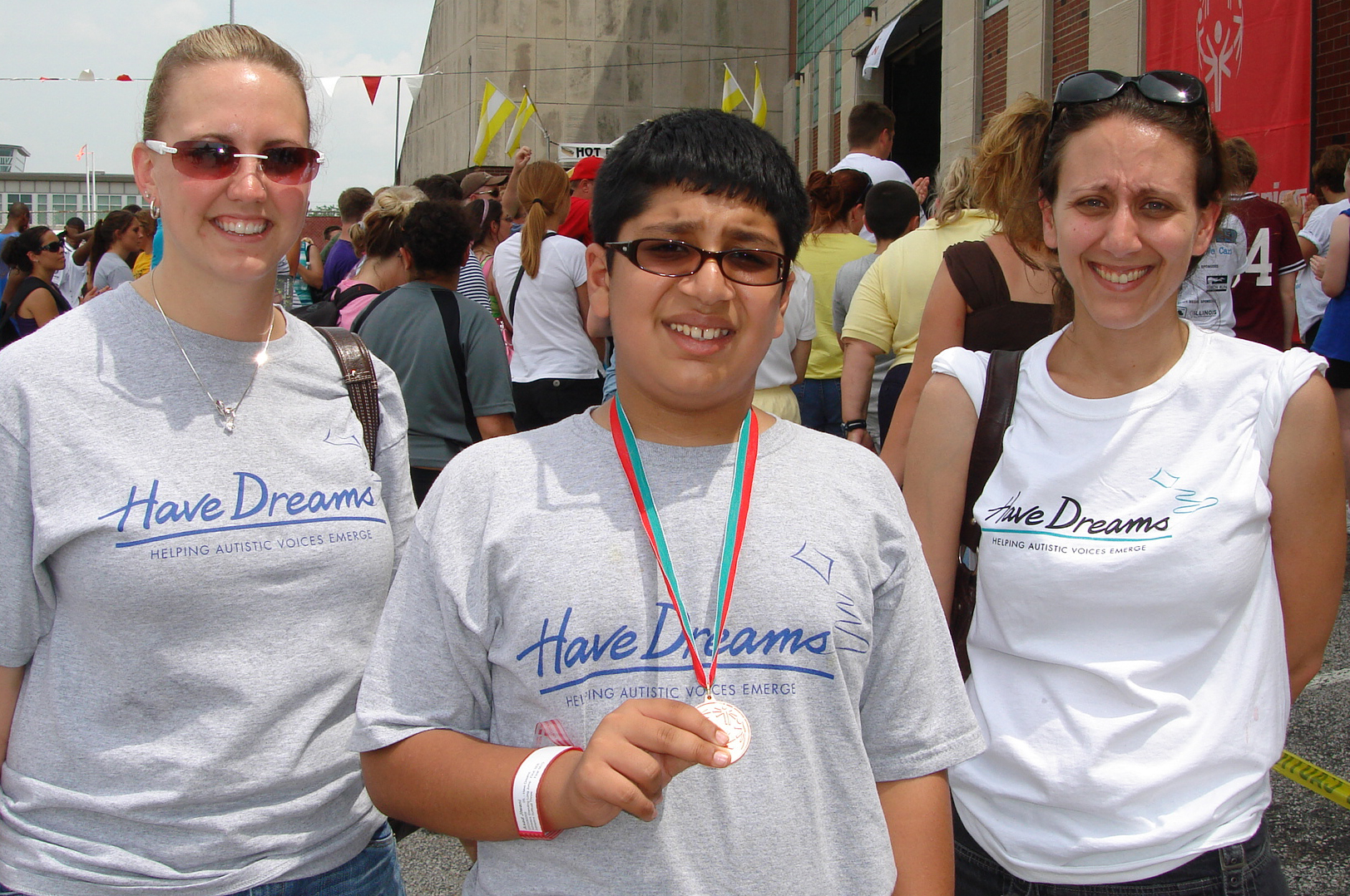 Asad together with softball coaches from Have Dreams. Photo: Samina Jiwani