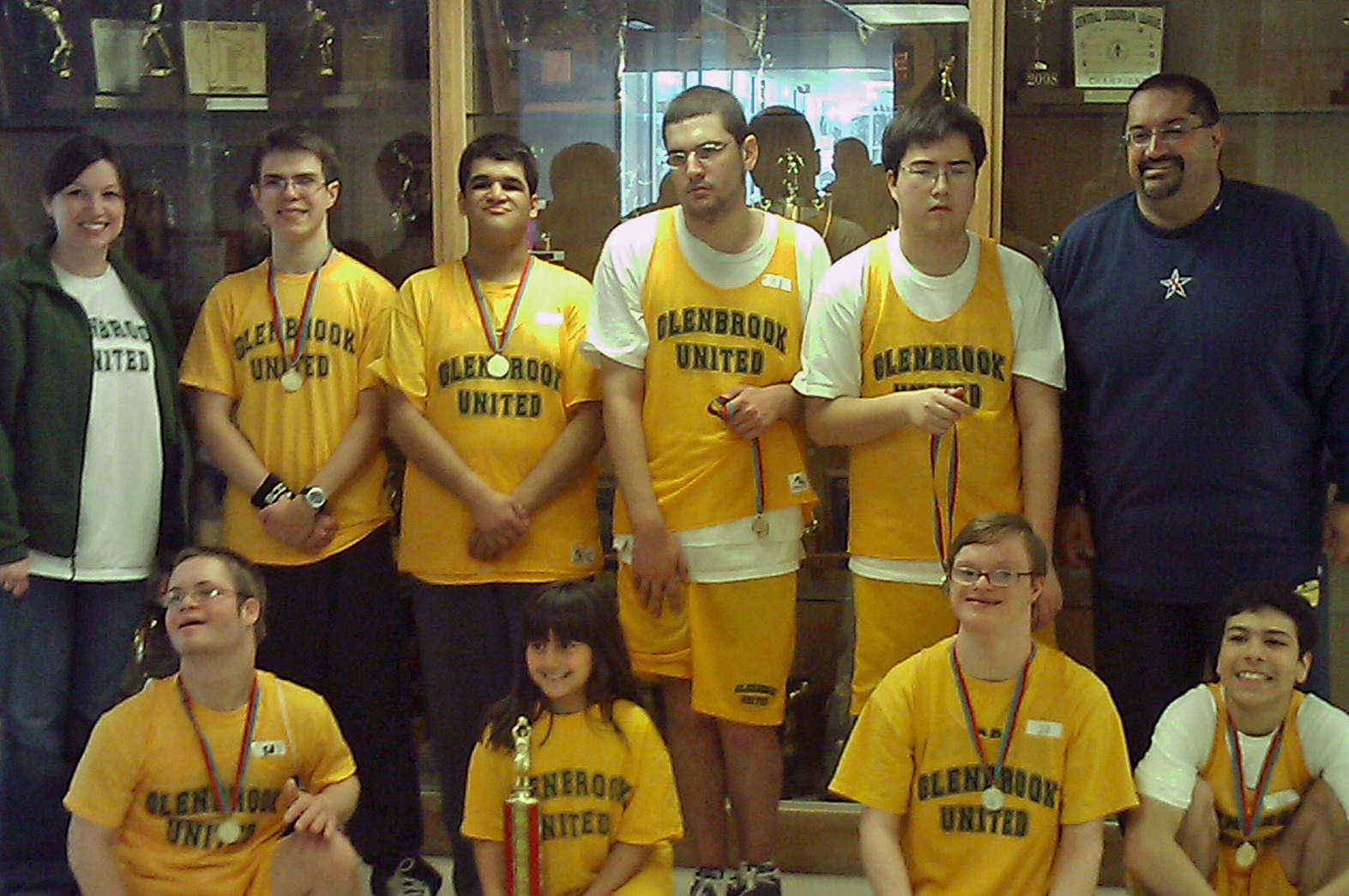 Arsheel Lalani and his team won the regional gold medal at the District 225 Glenbrook United Special Olympics. Photo: Akbar Lalani