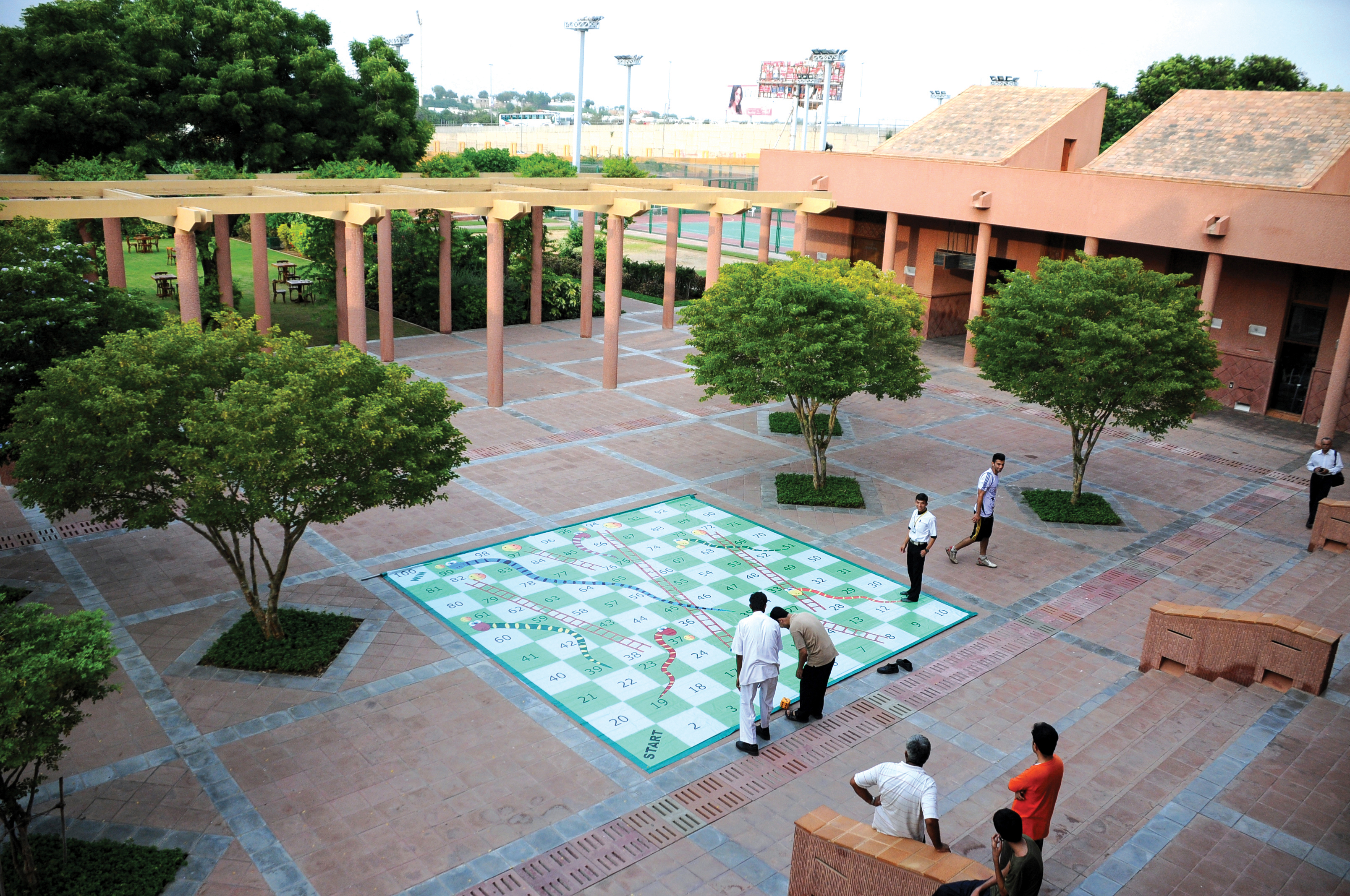 A bird's eye view of the Aga Khan University Sports and Rehabilitation Centre in Karachi. Photo: Courtesy of the Ismaili Council for Pakistan