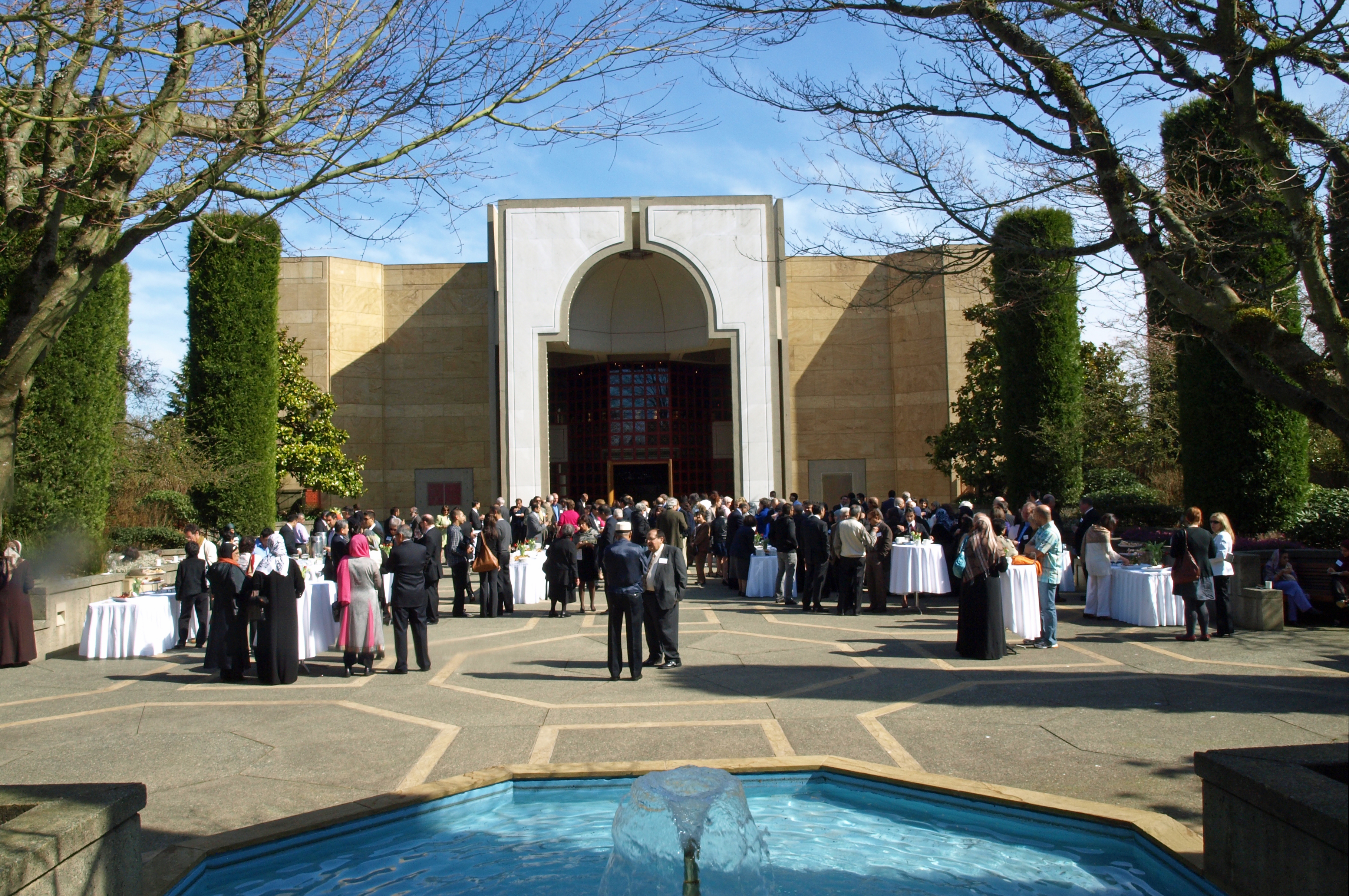 Guests gathered at the Ismaili Centre, Burnaby for Karen Armstrong’s lecture, which was part of her “12 Days of Compassion” tour of Greater Vancouver. Photo: Hakam Bhaloo