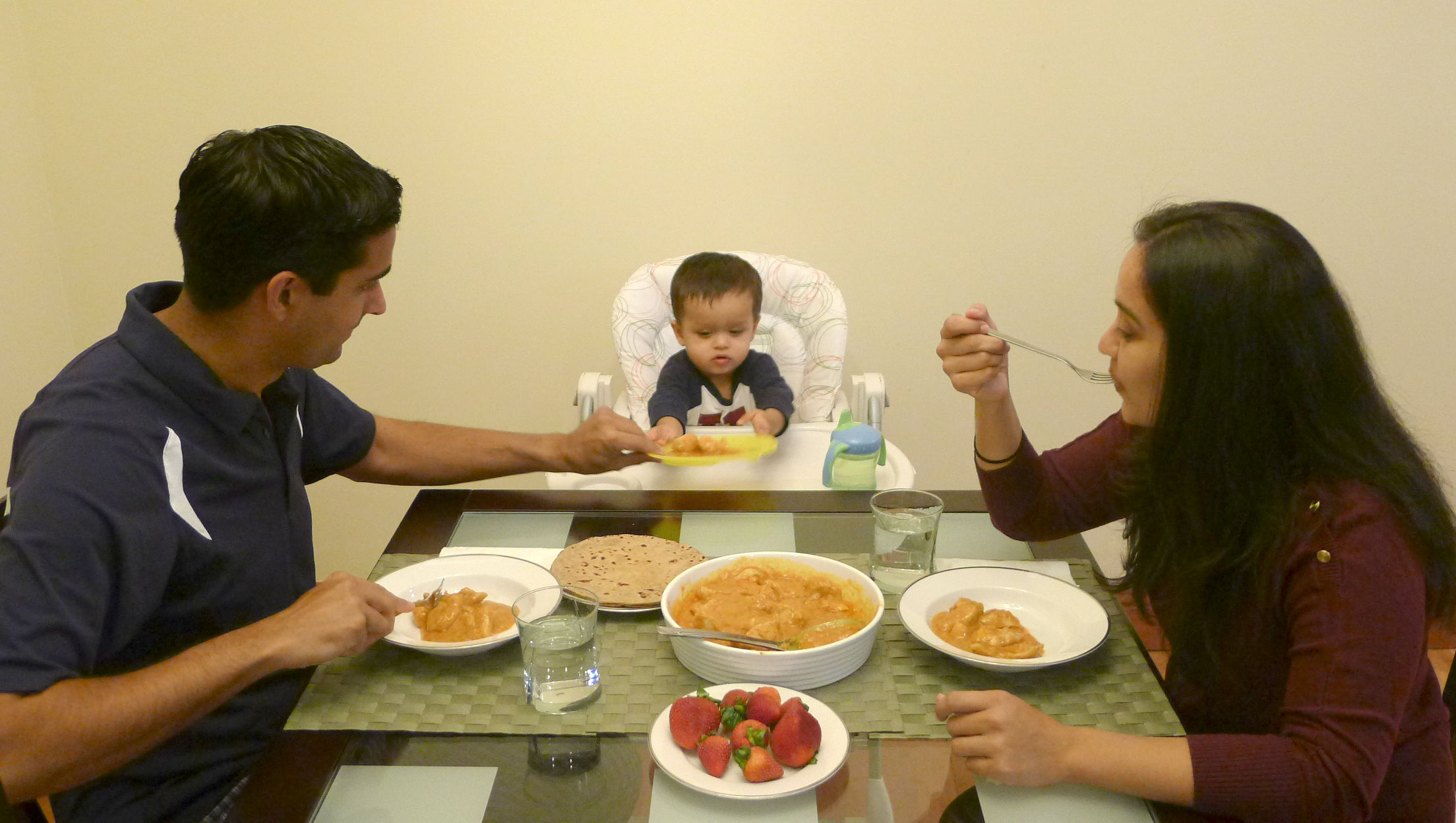 Eating at the table with your children instils healthy habits. Photo: Courtesy of Rabia Cumber Samji