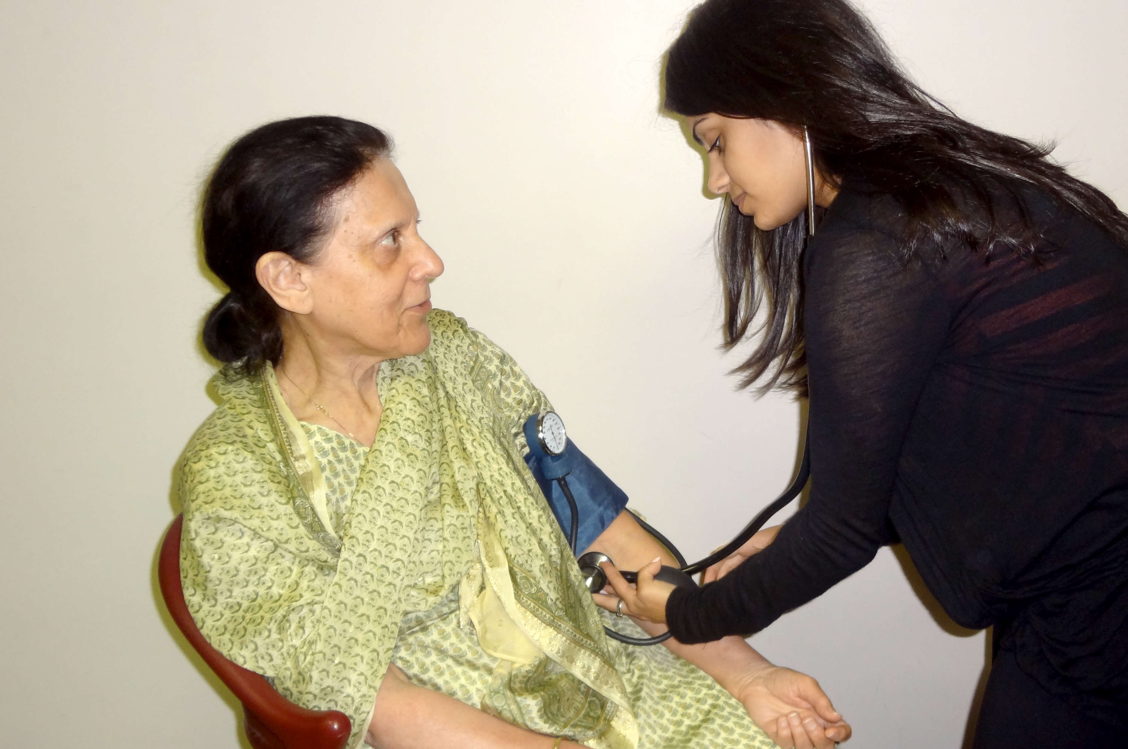 Having your blood pressure checked regularly can help you to monitor your risk level for non-communicable diseases. Photo: Raeesa Bhanji