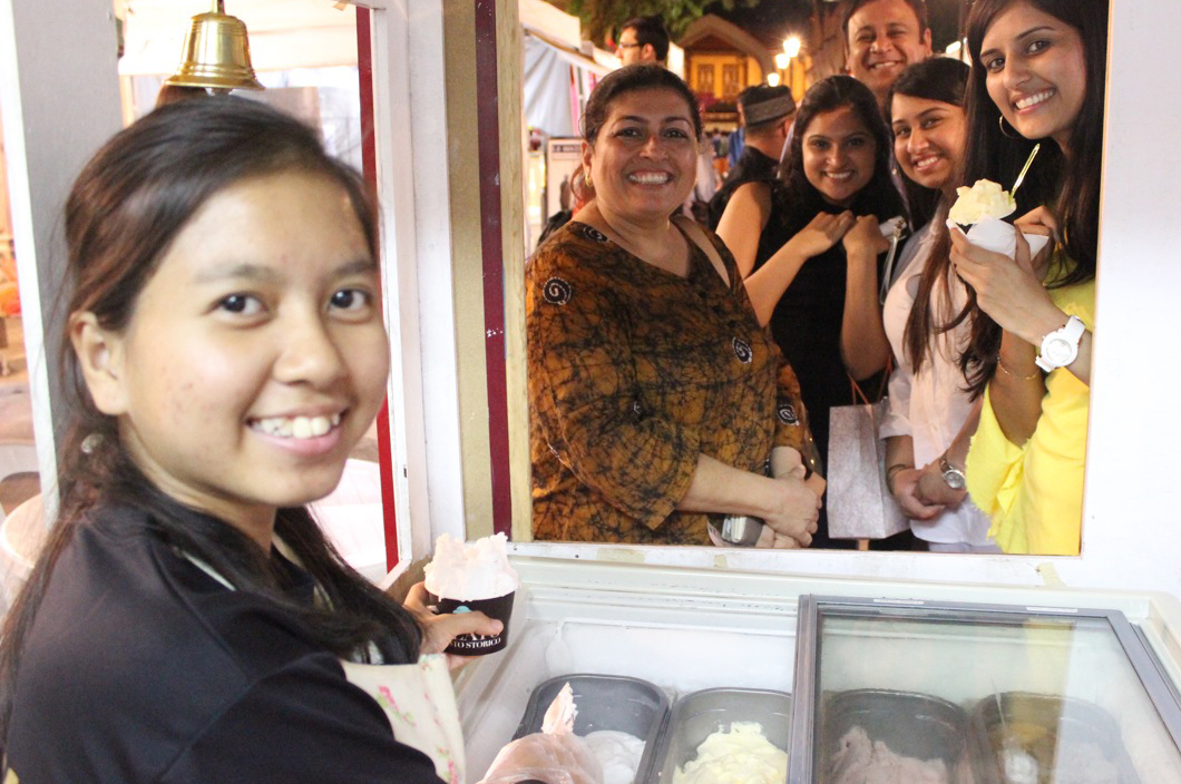 A vendor offers tempting treats in the Geylang Serai Bazaar. Photo: Akbar Humayun Makani