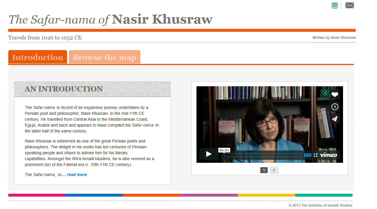 Watch videos of IIS scholars discussing the life and times of Nasir Khusraw, and sharing their personal readings of his “Safar-nama”. Photo: Courtesy of The Institute of Ismaili Studies