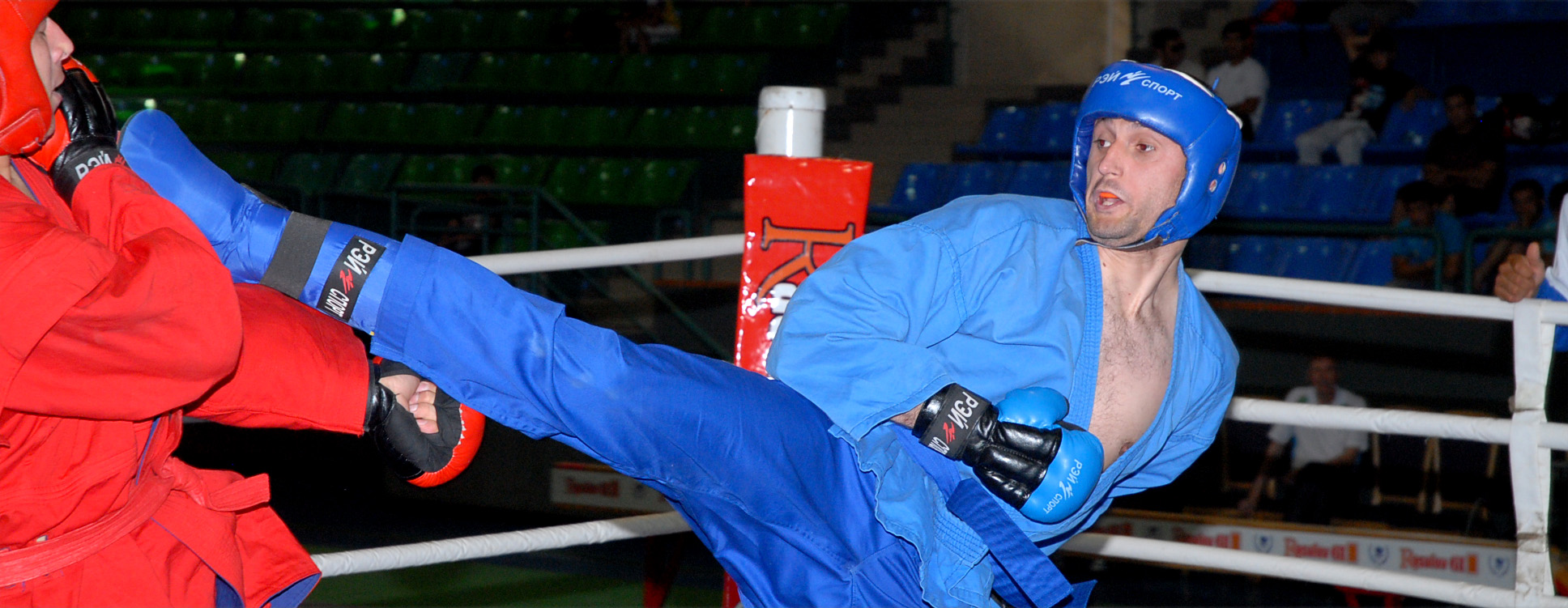 Arthur Odilbekov, 2012 World Champion in Pankration, competes inside the octagon (the arena of combat). Photo: Courtesy of Arthur Odilbekov