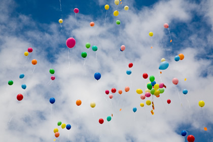 The release of the balloons in Switzerland.  Photo: National Council for France    