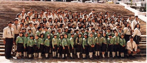 Group photo of Scout Movement in Portugal in 1999. Photo: Courtesy of Ismaili Council for Portugal